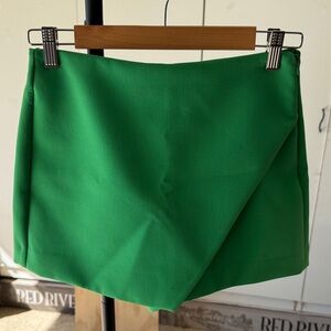 Zara Vibrant Green Mini Skirt